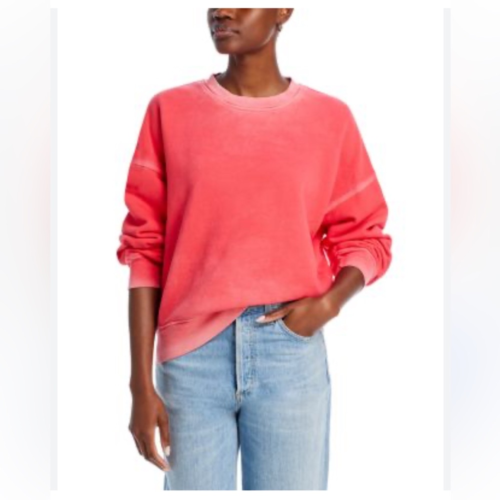 Cotton Citizen Crewneck Sweatshirt XS Pink Cropped Pullover Made in USA